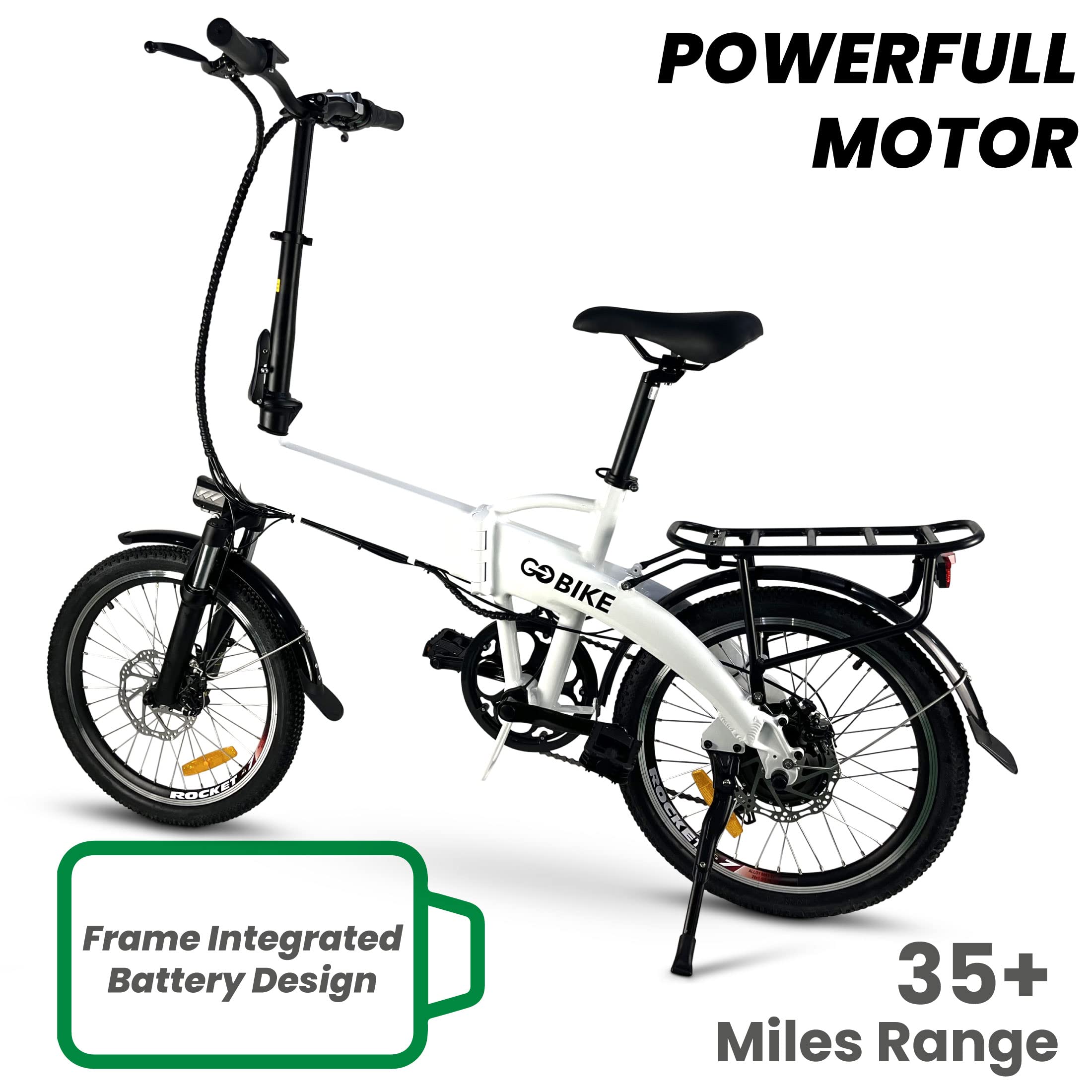 COMFYGO Futuro Electric Bike, Lightweight Folding Motor Ebikes, Electric Bicycle for Adults,Bicicleta Electrica para Adultos, Road City Bike, 350 W Fat Tire E Bikes, 7 Speed Shifter, 22 Mph