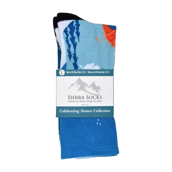 Sierra Socks Steep Slopes Pattern Unisex Socks - L-Men Shoe Size (10-13) / Buy 1 pr.