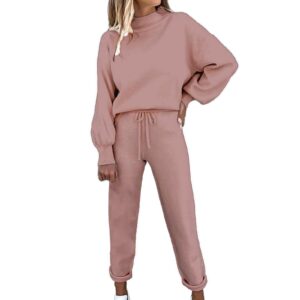 womens oversized sweatsuits batwing sleeve lounge sets casual top and pants 2 pcs outfits sweatshirts sweatpants with pockets