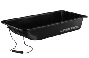 slippery racer heavy duty durable multi purpose utility sled for hauling, supplies, equipment, gear, hunting, ice fishing and wood.