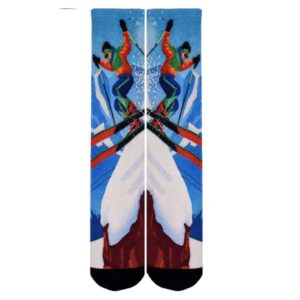 Sierra Socks Slippery Slopes Pattern Unisex Socks - L-Men Shoe Size (10-13) / Buy 1 pr.