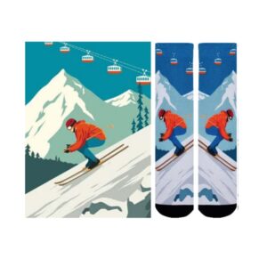 Sierra Socks Steep Slopes Pattern Unisex Socks - L-Men Shoe Size (10-13) / Buy 1 pr.