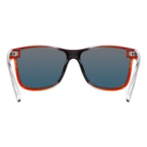 Blenders Eyewear Millenia X2 – Polarized Sunglasses – Flat, Mirrored Lens, Tough Frames – 100% UV Protection – For Men & Women – Phoenix Fire