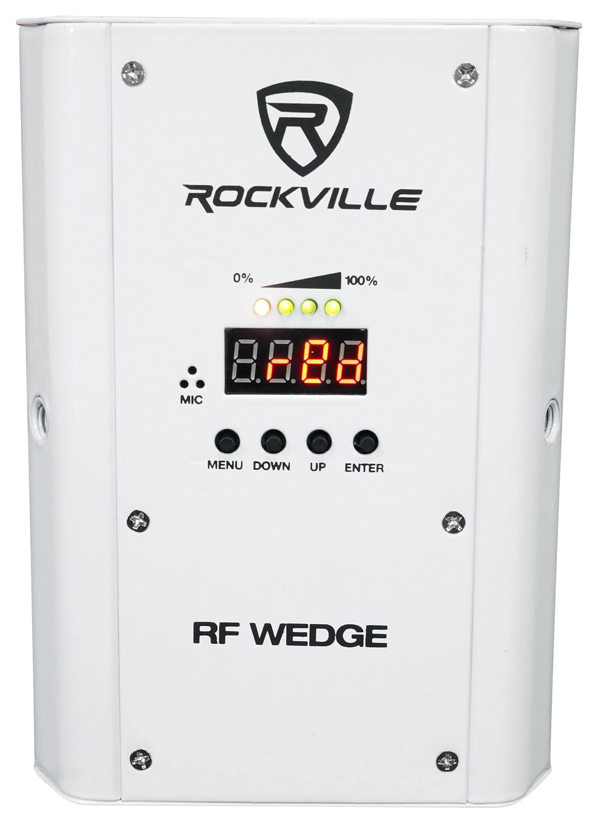 2 Rockville RF Wedge White RGBWA+UV Battery Wireless DMX DJ Up Lights+RF Remotes