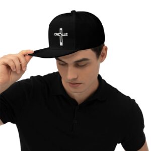 Jesus Cross Unisex Embroidery Baseball Cap,Hip Hop Flat Brim Sun Hat,Adjustable Trucker Hat Visor,Outdoor Fashion Cap