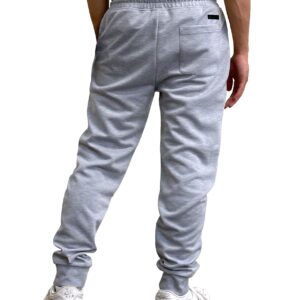 Southpole Men's Basic Lightweight Tech Fleece Jogger Pants, Heather Grey, Medium