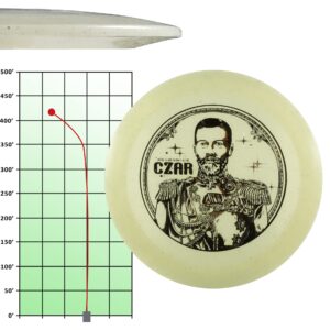 Infinite Discs Czar Metal Flake C-Blend Glow | Disc Golf Distance Driver (173-176 Grams, White)