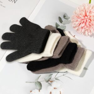 ONESING 6 Pair Baby Gloves Toddler Gloves Toddler Winter Gloves Kids Gloves Winter Stretchy Knit Gloves for Kids Boys Girls