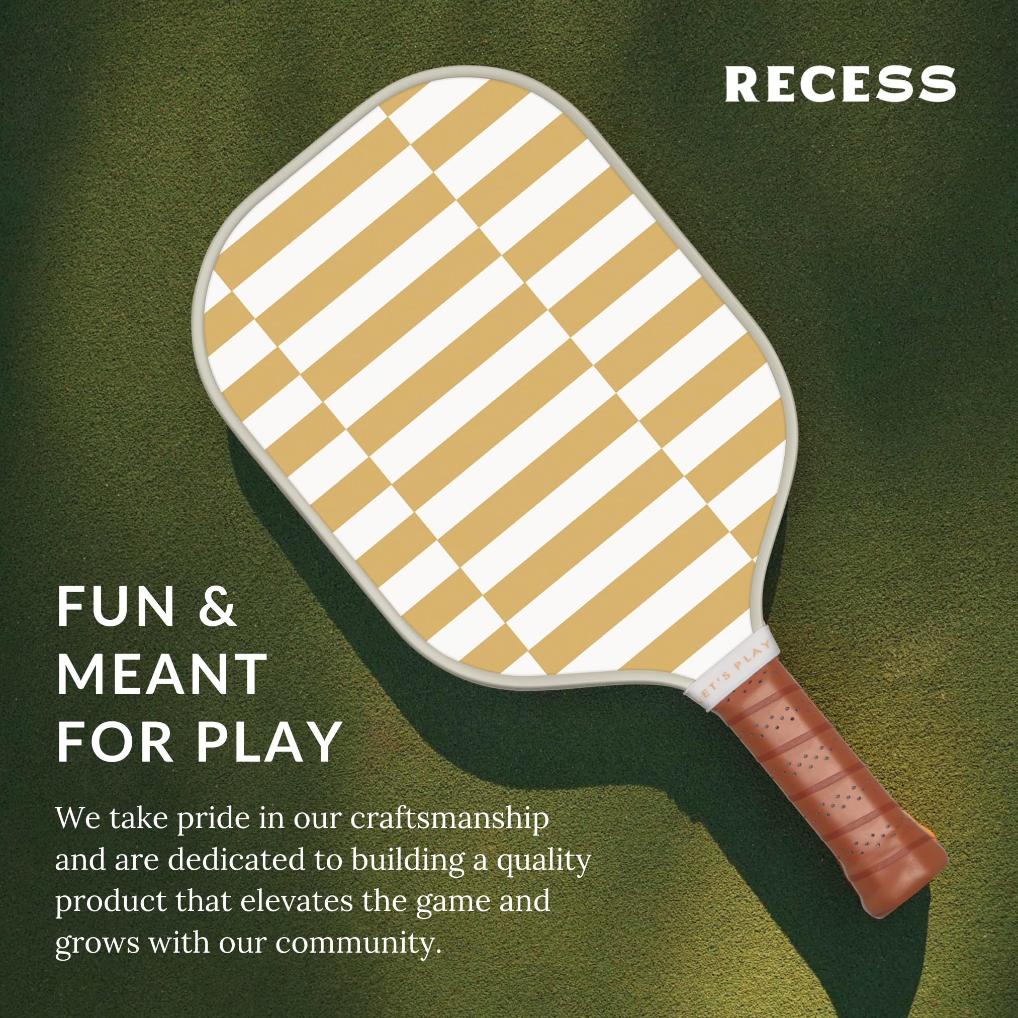 Recess Pro Performance Pickleball Paddle Set - 2 Fiberglass Paddles with Honeycomb Core, 3 Premium 40-Hole Pickle Balls - Ergonomic Sweat-Resistant Foam Grip, Durable Canvas Cover - USAPA Certified