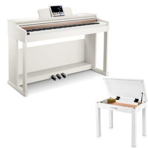 Donner DDP-100 Digital Piano White with Piano Bench