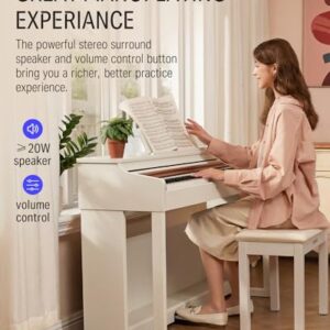 Donner DDP-100 Digital Piano White with Piano Bench