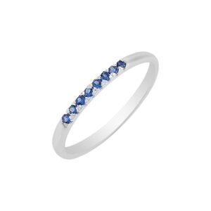 ravishing impressions blue sapphire gemstone 925 sterling silver eternity band ring in pave setting minimal jewellery sz-7