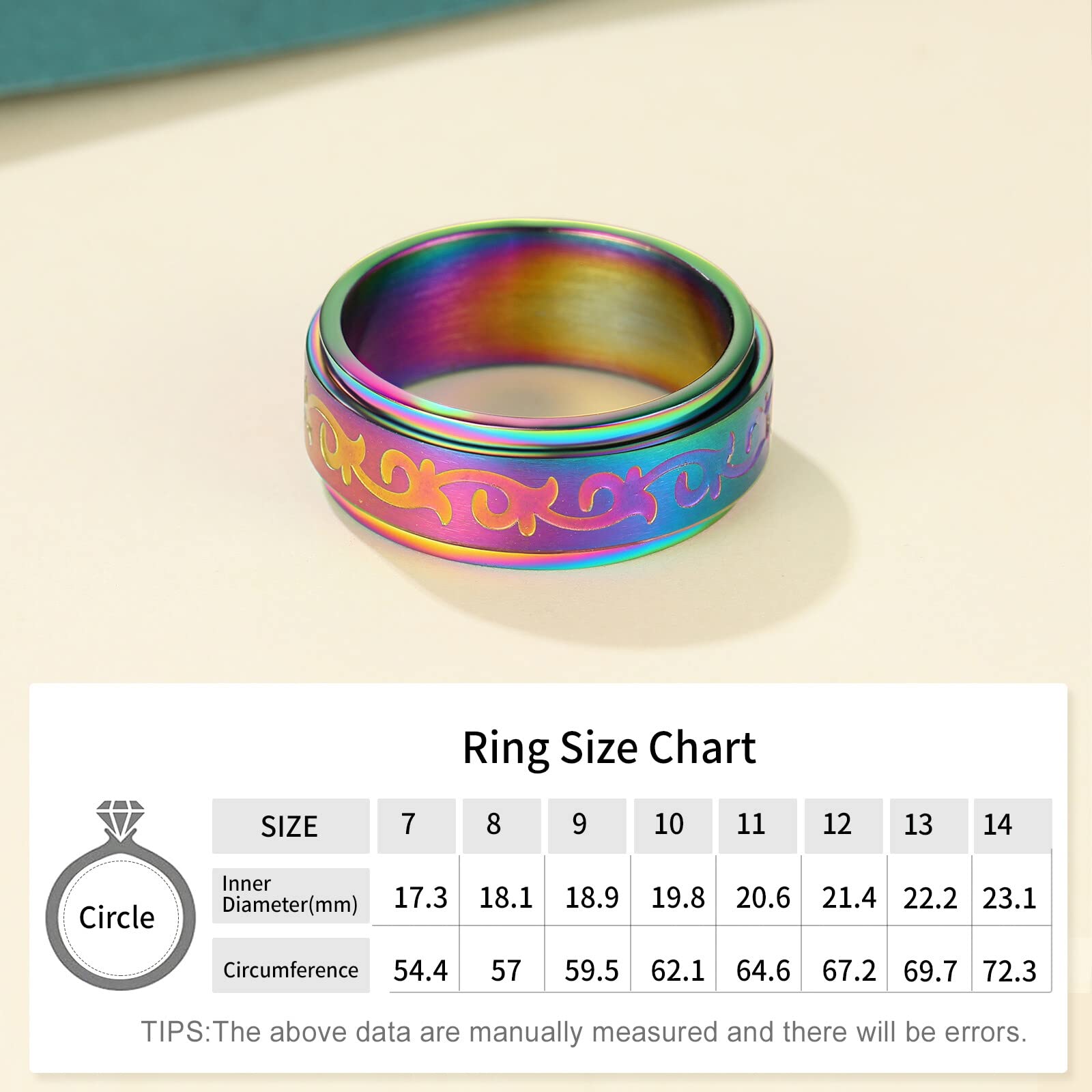 Supcare Celtic Rings for Women Knot Ring Figette Ring Anxiety Ring Men Spinner Ring Women Fidget Rings for Anxiety for Women Gift