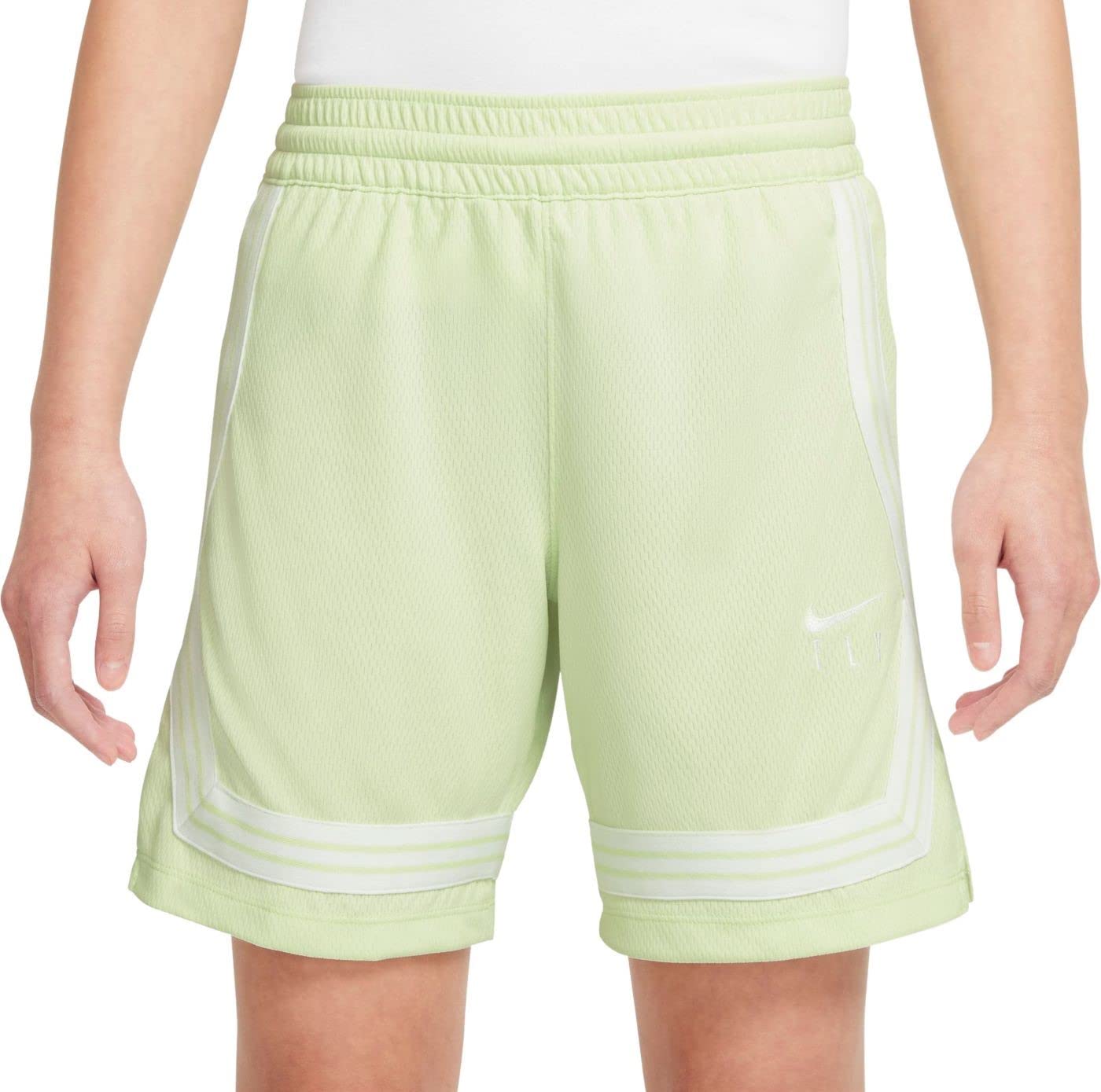 Fly Crossover Girls Training Shorts Big Kids Size Medium Color Lime Ice and White