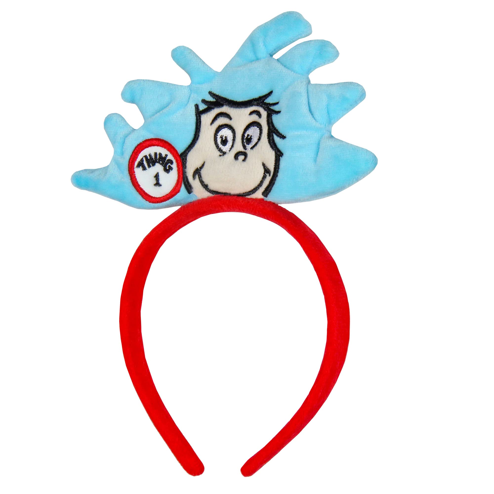 Bioworld Dr. Seuss Cat In The Hat Thing 1 And Thing 2 3D Design Headbands 2 Pack For Women and Girls