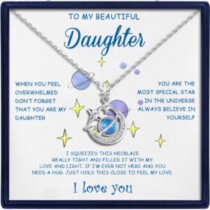 mftrading to my daughter necklace gifts from dad mom inspirational jewelry birthday graduation christmas gift stars moon necklace for my beautiful daughter