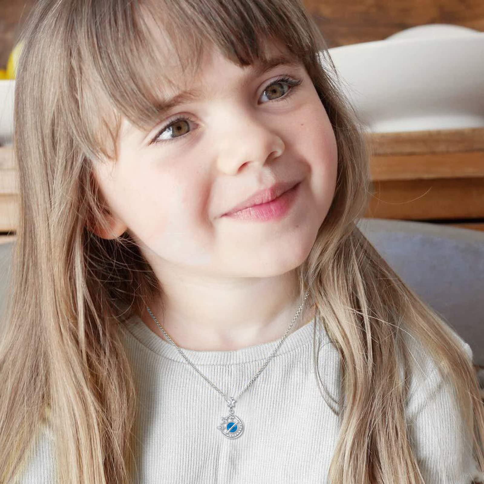 MFTRADING To My Daughter Necklace Gifts from Dad Mom Inspirational Jewelry Birthday Graduation Christmas Gift Stars Moon Necklace for My Beautiful Daughter