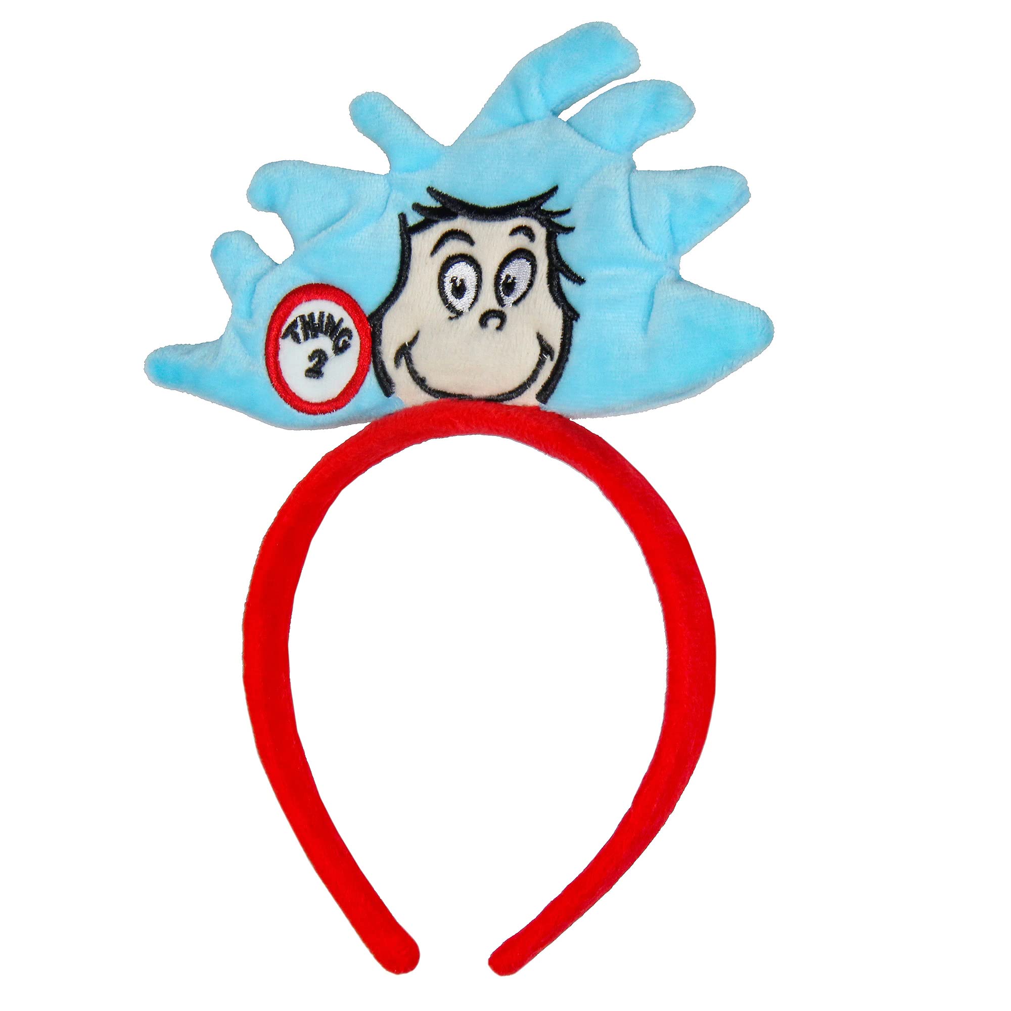 Bioworld Dr. Seuss Cat In The Hat Thing 1 And Thing 2 3D Design Headbands 2 Pack For Women and Girls