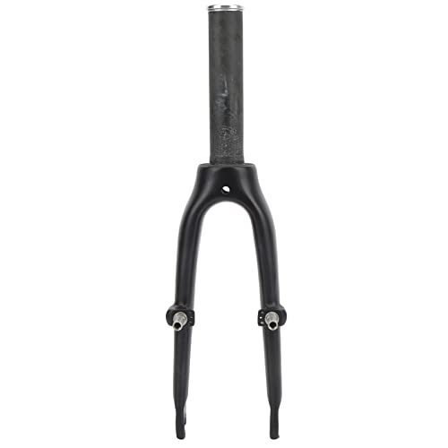 Kadimendium Carbon Fiber Bike Fork, Light Weight Road Bike Fork High Toughness High Strength for 28.6mm Folding Bikes