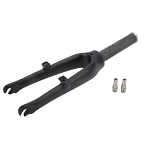 Kadimendium Carbon Fiber Bike Fork, Light Weight Road Bike Fork High Toughness High Strength for 28.6mm Folding Bikes