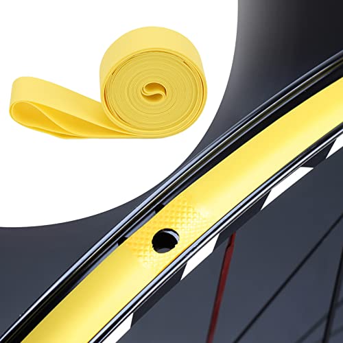 Raguso Bike Tire Pad, Flexible Bike Strip Rim Tape High Elasticity Firm PVC for 700C Road Bike Wheel Set