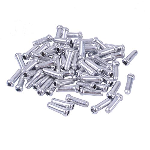 100x Set Bike Cable End Caps Silver Brake Shifter Wire Universal Crimps Road MTN