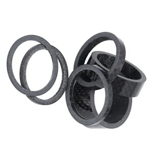 Raguso Bike Front Fork Stem Washer, Lightweight Bicycle Headset Spacer Carbon Fiber for Road Bikes