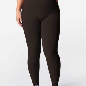 YEOREO Women Seamless Workout Leggings High Waisted Butt Lifting Gym Yoga Pants Brown M