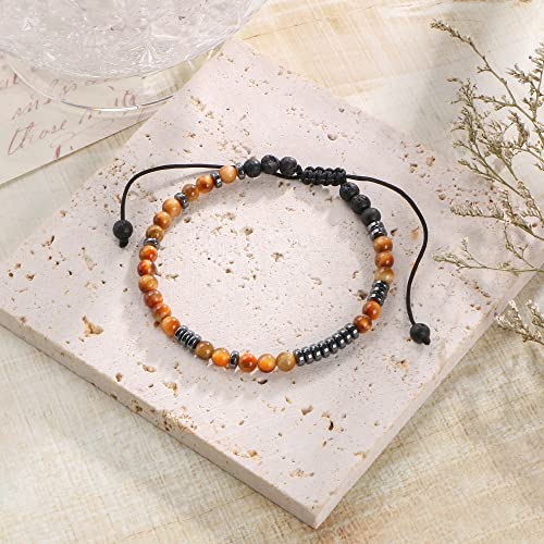 JoycuFF Tigers Eye Morse Code Bracelets For Granddaughter Women Birthday Gifts For Granddaughter From Grandma For Birthday Graduation Christmas Wrap Strand Bracelet Women Jewelry