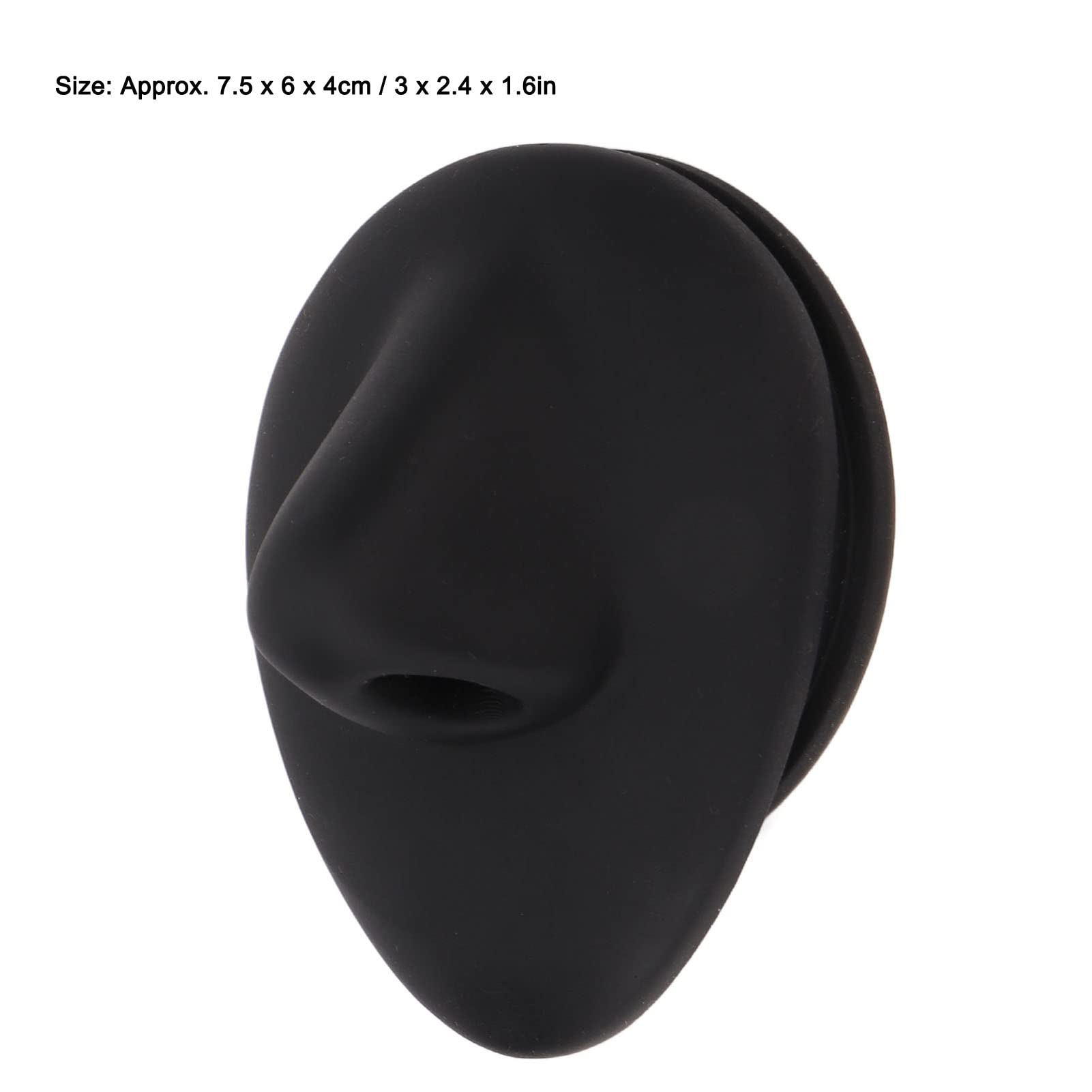 Black Silicone Nose Model,Simulated Soft Silicone Fake Nose Model for Piercing Acupuncture Practice,Nose Nose Stud Jewelry Display