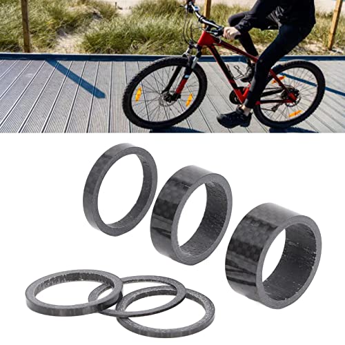 Raguso Bike Front Fork Stem Washer, Lightweight Bicycle Headset Spacer Carbon Fiber for Road Bikes