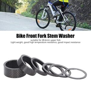 Raguso Bike Front Fork Stem Washer, Lightweight Bicycle Headset Spacer Carbon Fiber for Road Bikes