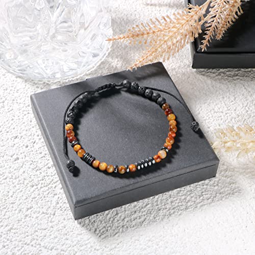 JoycuFF Tigers Eye Morse Code Bracelets For Granddaughter Women Birthday Gifts For Granddaughter From Grandma For Birthday Graduation Christmas Wrap Strand Bracelet Women Jewelry