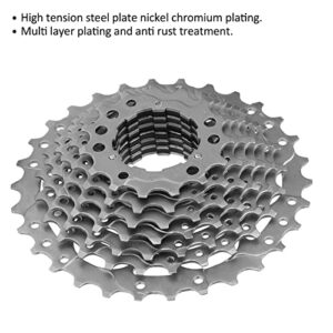 Road Bike Freewheel, Weight Reduction Cassette Freewheel Runs Smoothly Concave and Convex Tooth High Accuracy Tooth Ratio Anti Rust Treatment for Cycling