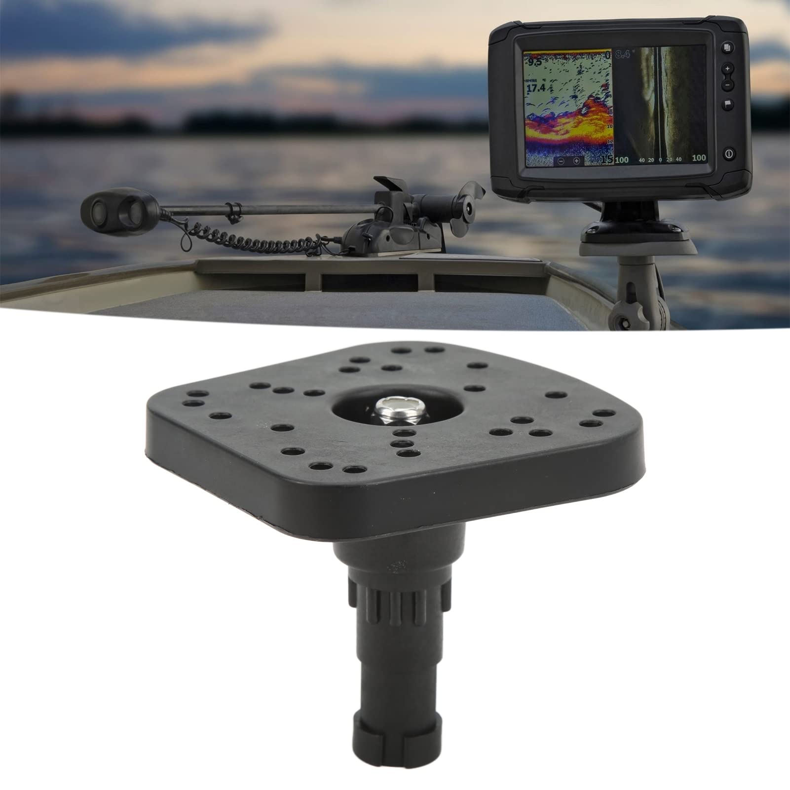 Sounder Mount, Rugged Quick Removal Fishfinder Mount Wearproof ABS Metal for Marine Electronic