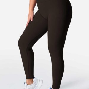 YEOREO Women Seamless Workout Leggings High Waisted Butt Lifting Gym Yoga Pants Brown M