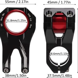 ZECHAO Bike Stem,Aluminum Alloy for 31.8-35mm/1.3-1.4in Handlebar Bikes Lightweight Road Bike Handlebar Stems Bike Stem