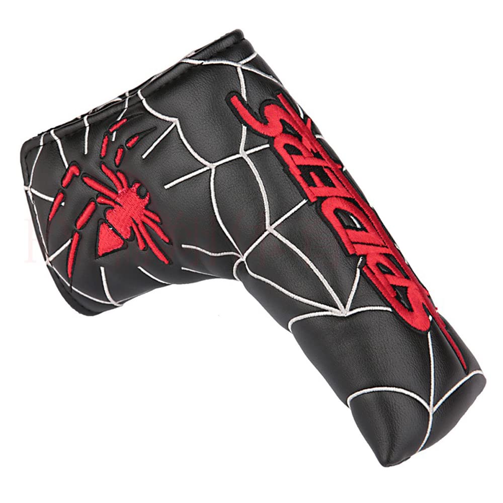 Topblux Spider Embroidery Golf Club Blade Putter Head Cover Spider Headcover