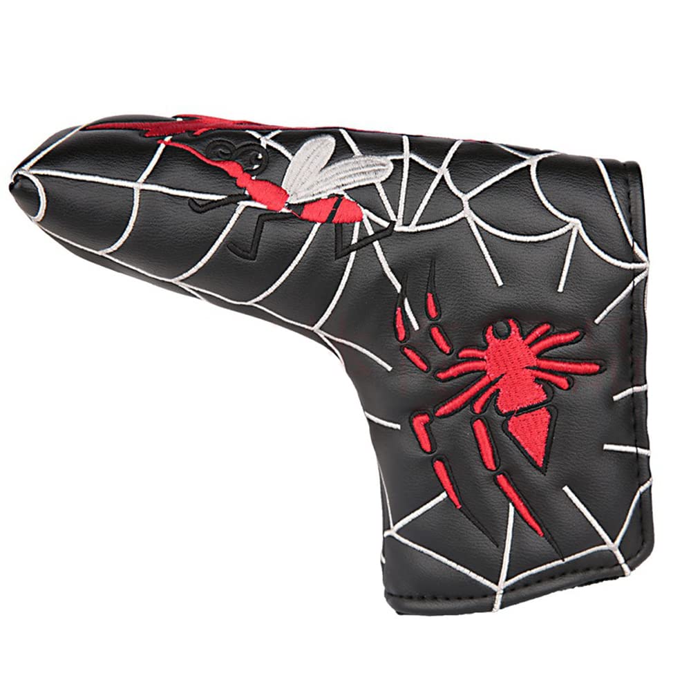 Topblux Spider Embroidery Golf Club Blade Putter Head Cover Spider Headcover