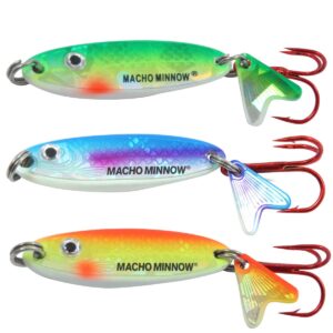 northland tackle macho minnow ice fishing spoon, 1/4 oz, assorted, 1/cd