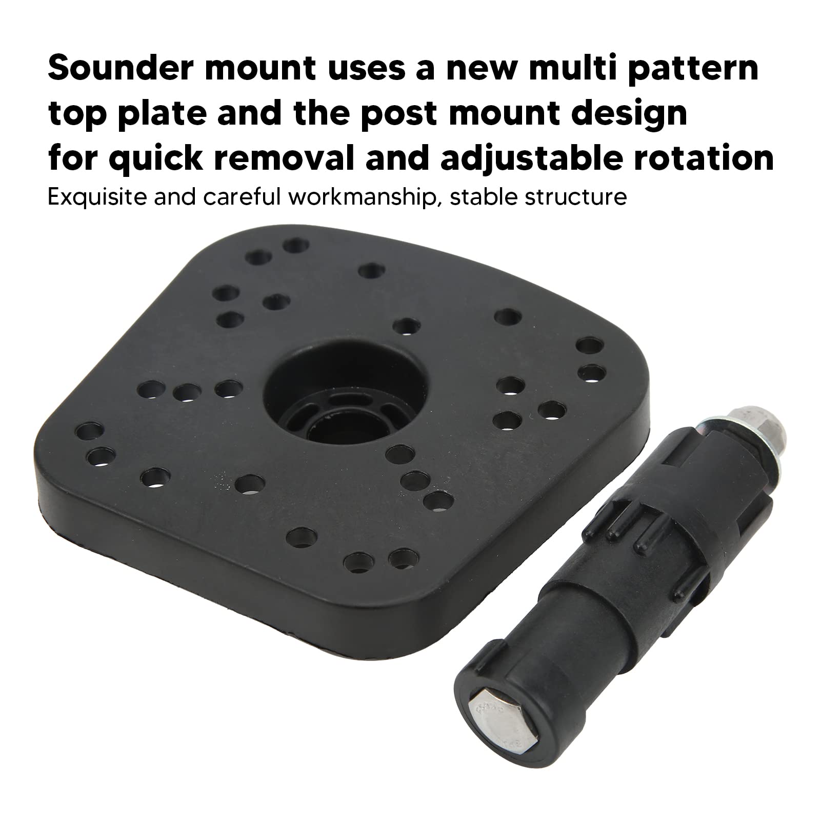 Sounder Mount, Rugged Quick Removal Fishfinder Mount Wearproof ABS Metal for Marine Electronic