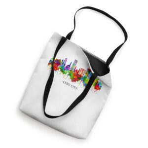 City Watercolor Skyline Home State Souvenir Cebu City Tote Bag