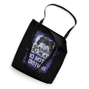 Gamer At Play Do Not Disturb, Cool Novelty Gaming Gift Tote Bag