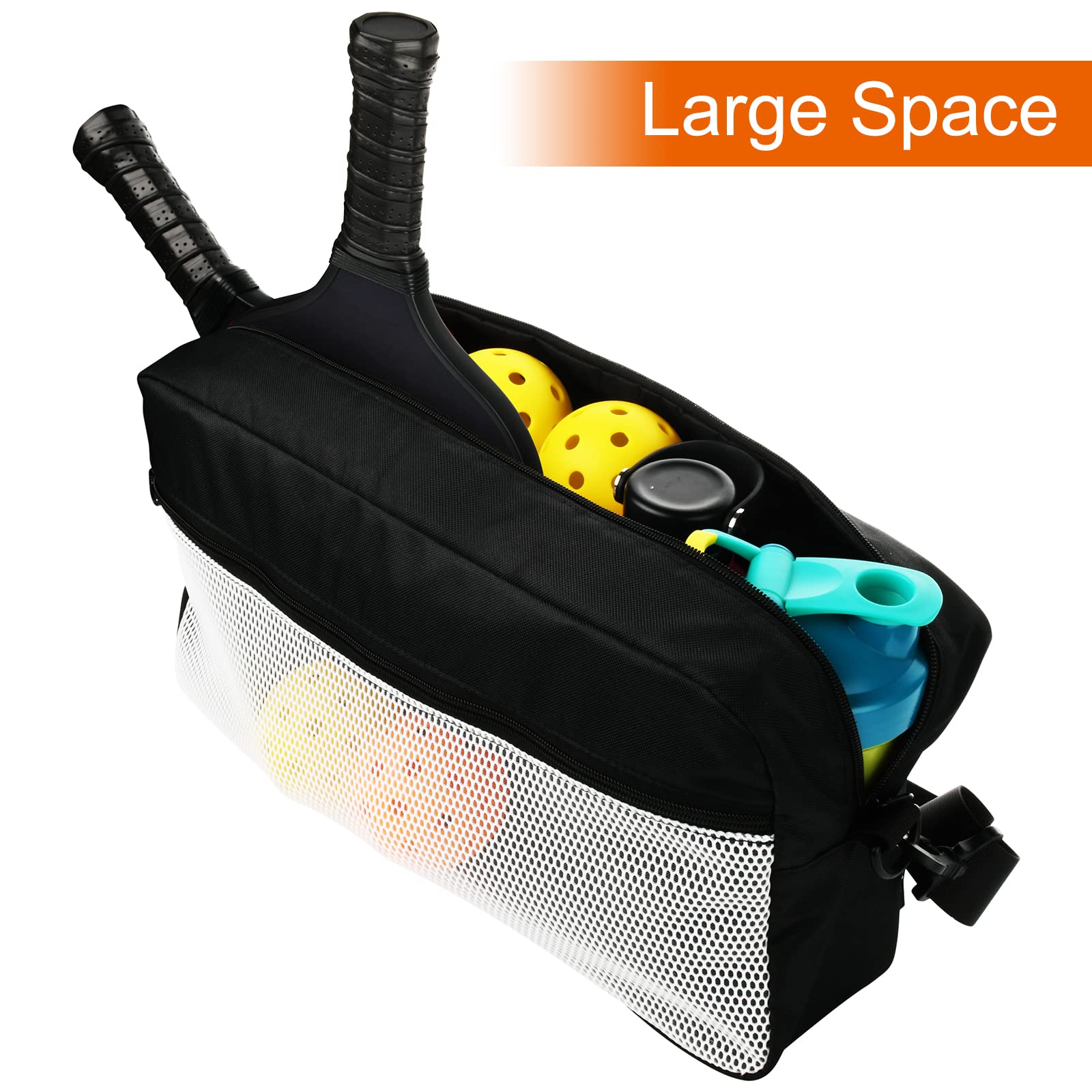 Cosmos Pickleball Bag Men Women Pickleball Sling Bag Pickleball Paddles and Balls Storage Bag, Pickleball Equipment Carrying Bag Gym Bag with Adjustable Shoulder Strap, Durable Zipper and Mesh Pocket