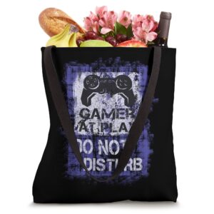 Gamer At Play Do Not Disturb, Cool Novelty Gaming Gift Tote Bag