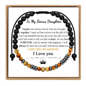 joycuff to my daughter morse code bracelet for women daughter gifts from mom for birthday graduation christmas wedding gift tiger eye bracelet women gifts for daughter jewelry