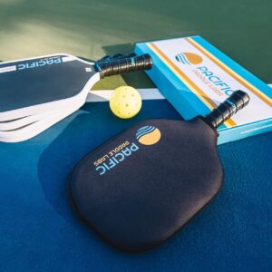 PACIFIC PADDLE LABS Pipeline Force 16 Pickleball Paddle, Raw Carbon Fiber, 16MM, Supra Foam Lined Edge, Reinforced Carbon Sidewall,USAPA Approved, GrindIT Grit Texture, Includes Paddle Cover