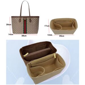 Lckaey Purorganizer is used for ophidia medium tote bag lining storage bag insert3010khaki-B