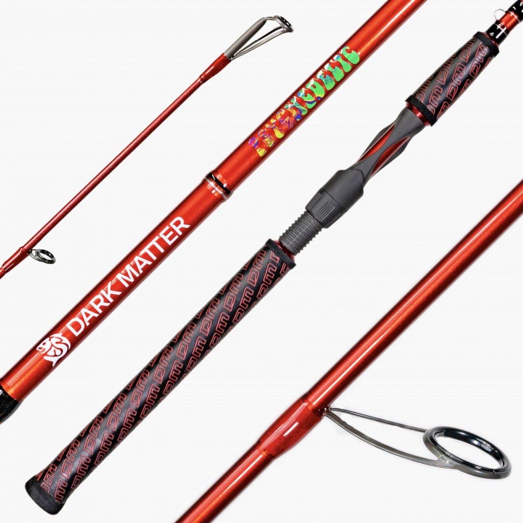 Dark Matter Psychedelic Inshore Spinning Rods, Red