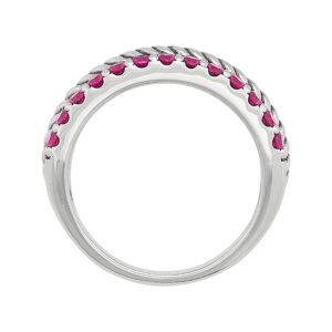 Silpada 'Bright Spotlight' Sterling Silver Lab-Created Ruby Ring, Size 10, Size 10